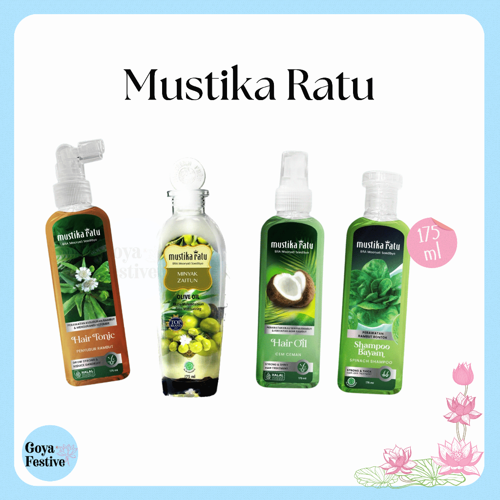 Mustika Ratu Hair Tonic Minyak Zaitun Hair Oil Cemceman Perawatan Rambut