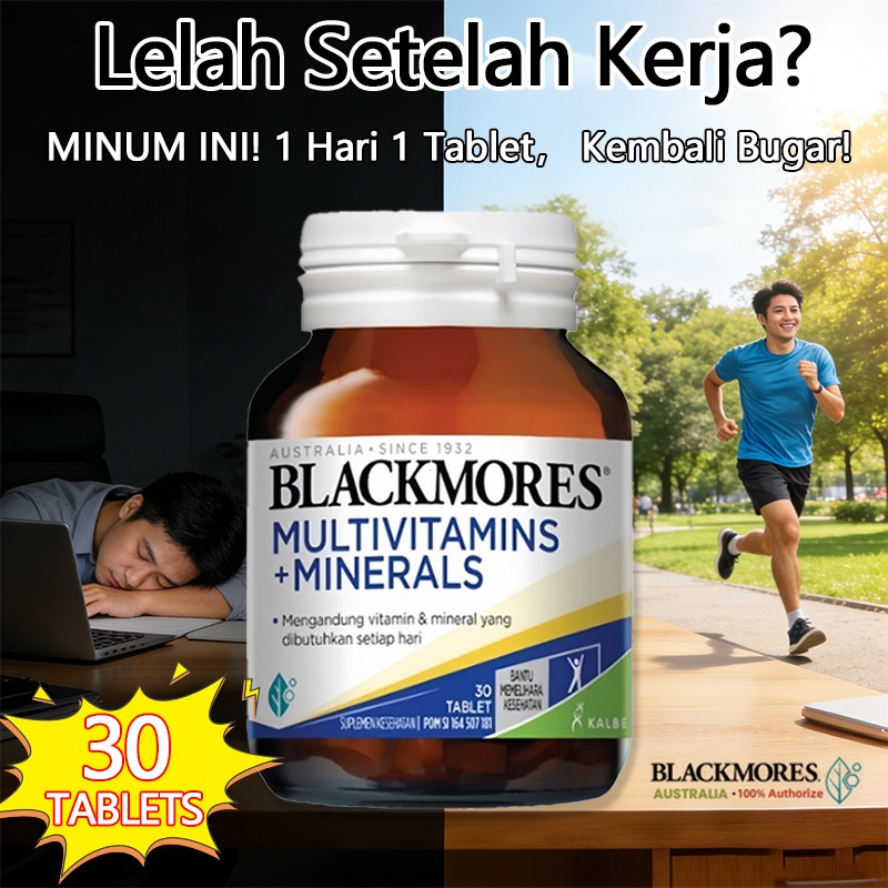 Blackmores Multivitamins + Minerals 30 Tablet Suplemen nutrisi harian untuk meningkatkan kekebalan t