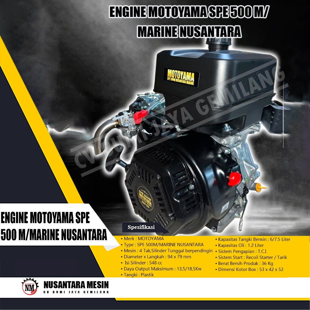 ENGINE MOTOYAMA SPE 500 M/MARINE NUSANTARA