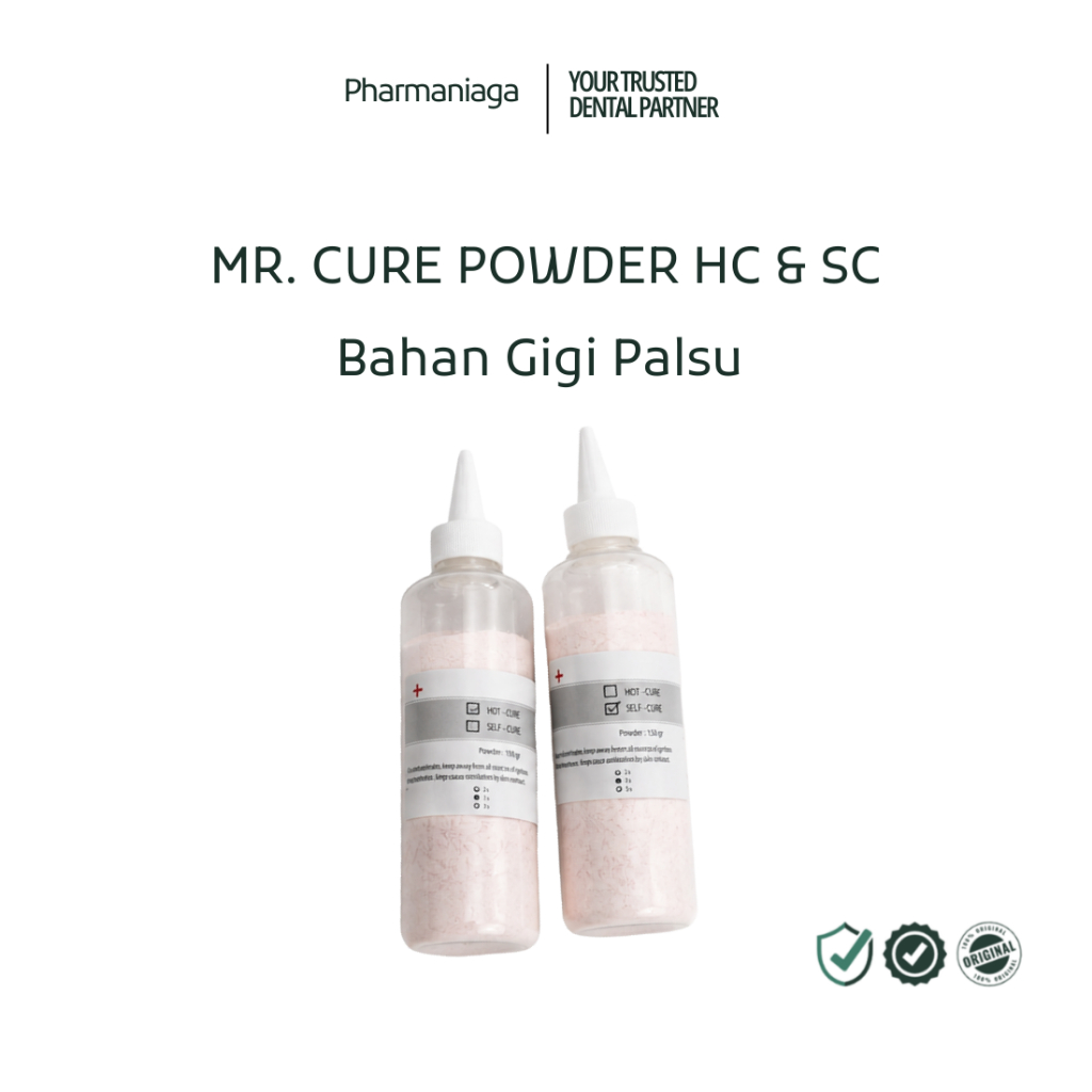Pharmaniaga - MR. Cure Powder Heat Curing & Self Curing Bahan Gigi Palsu 150 gr