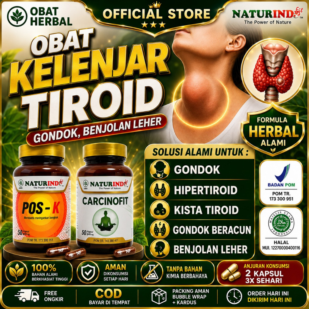 Obat Gondok Kelenjar Tiroid Hipertiroid Gondok Beracun Kista Tiroid Benjolan Di Leher Posk Naturindo