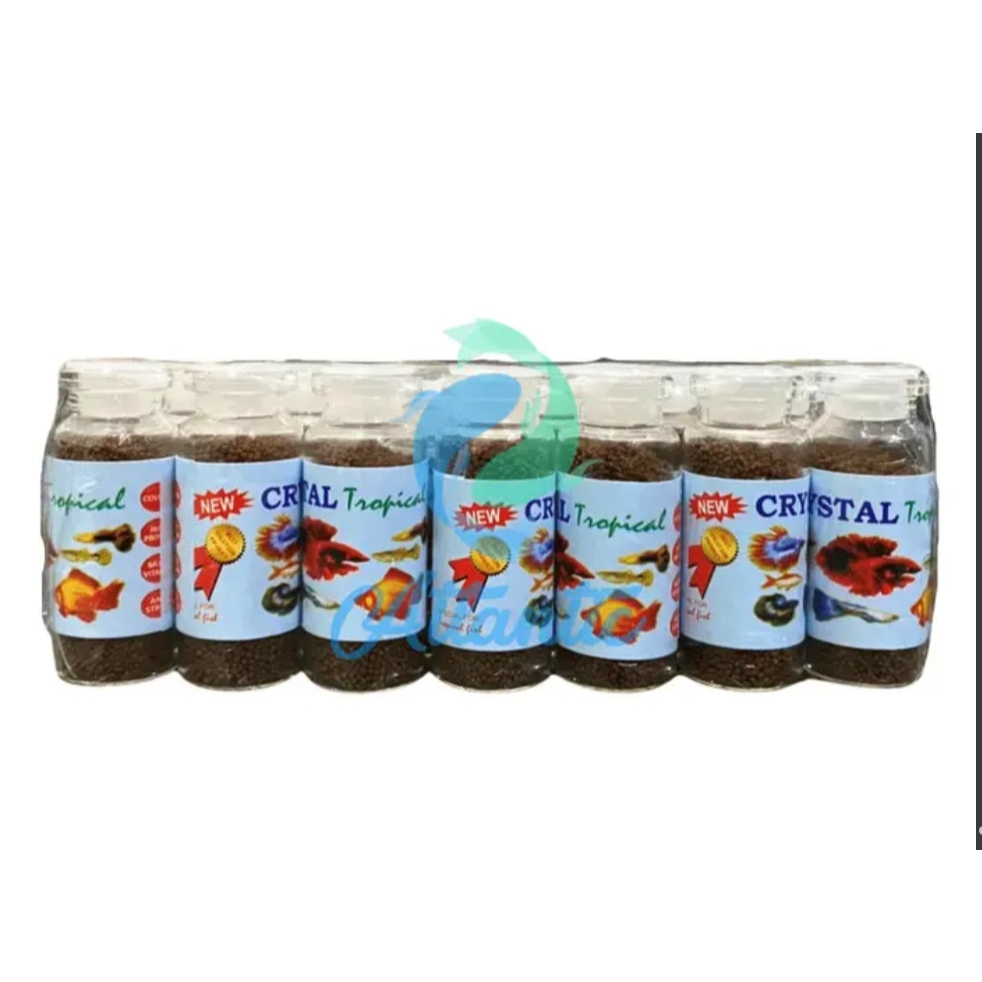 Crystal Cupang 20 Botol Pakan Ikan Hias Kecil Cupang Guppy Floating
