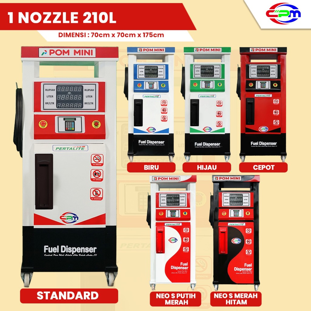POM MINI - Pertamini Digital 1 Nozzle 210 Liter