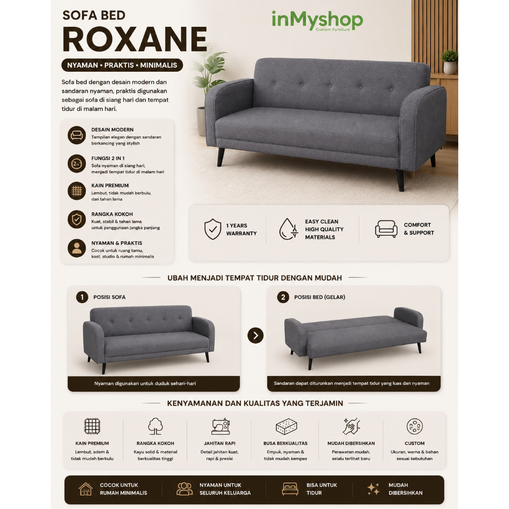 Sleeper Sofa Bed - ROXANE