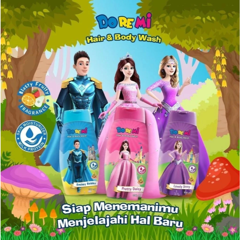 Doremi Hair & Body Wash 200ml - Sabun Mandi Cair