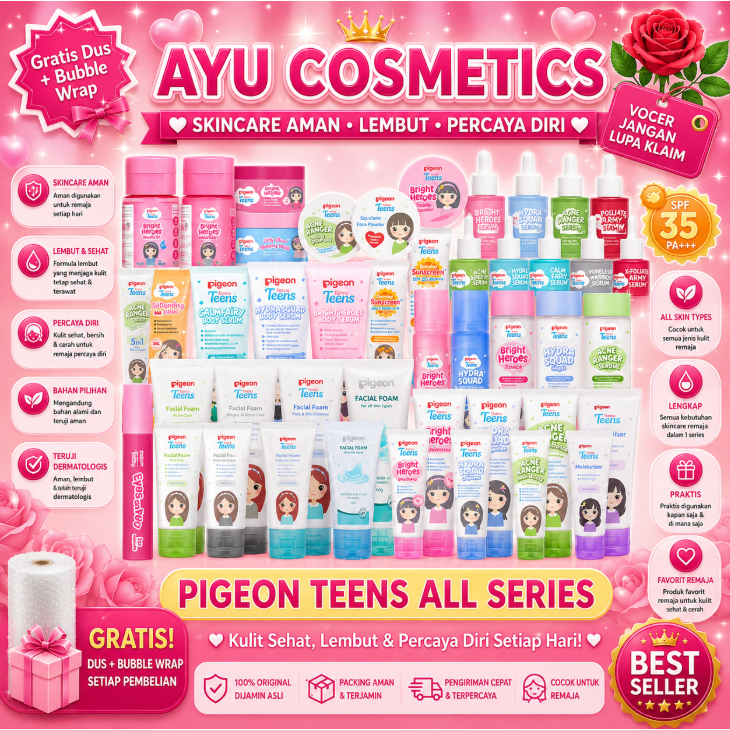 PIGEON TEENS All Varian Facial Foam / Moisturizer / Serum / Toner / Sunscreen / Face Mist / Body Ser