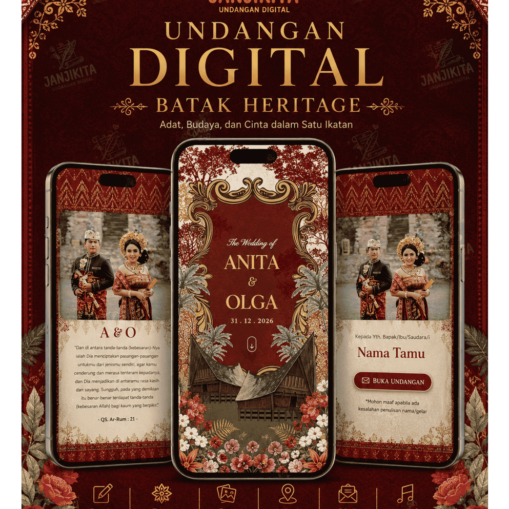 Undangan Digital Pernikahan Web Batak Heritage