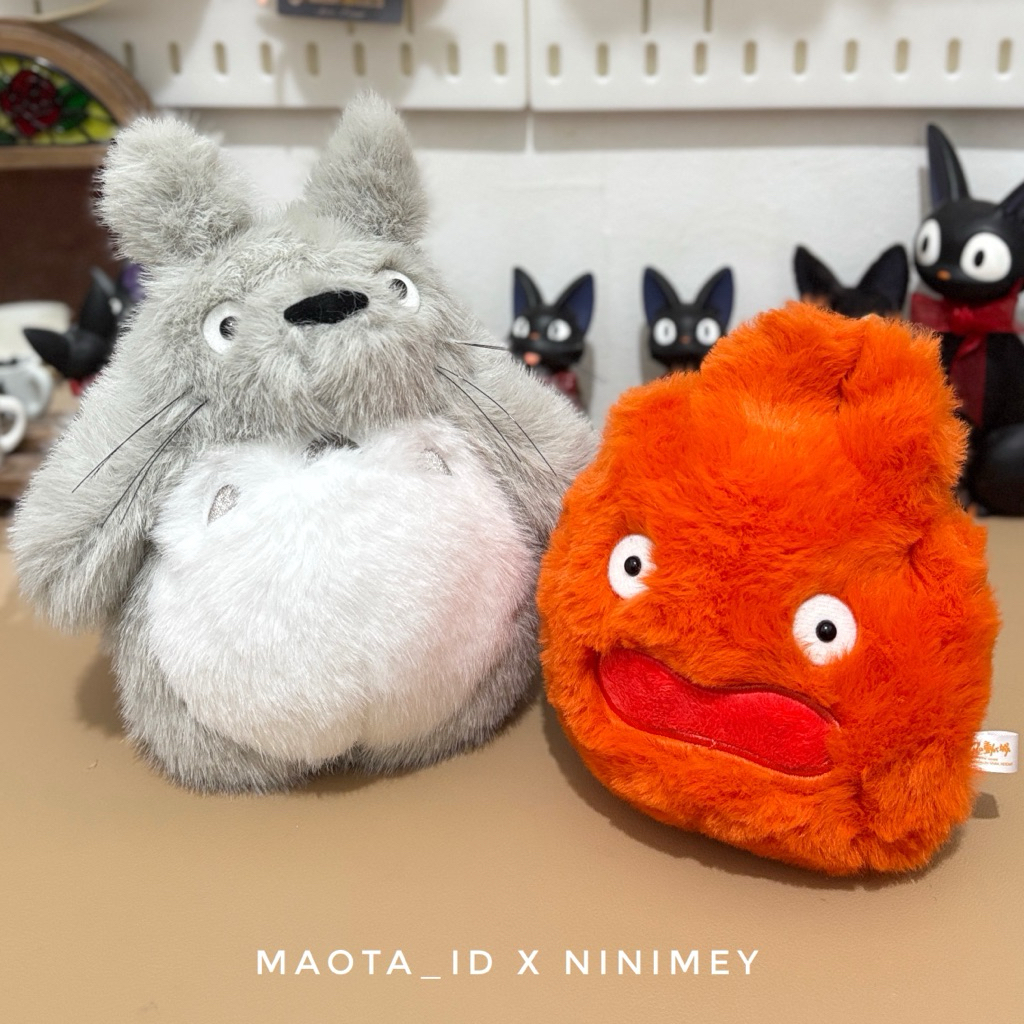 Boneka Totoro dan Calcifer Studio Ghibli / Totoro Plush / Calcifer Plush