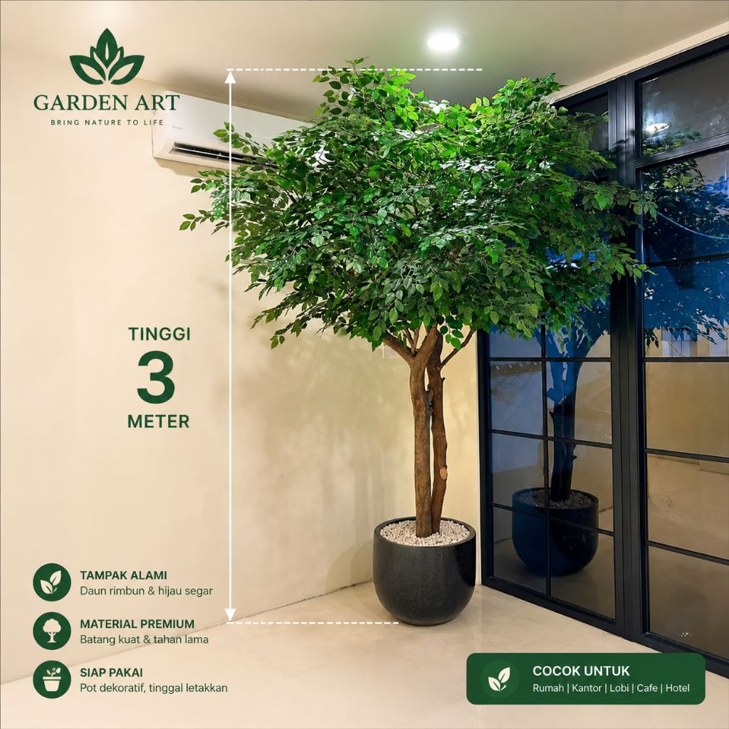 PROMO POHON ARTIFICIAL BERINGIN DEKORASI RUMAH - POHON BERINGIN ARTIFICIAL TINGGI 3METER