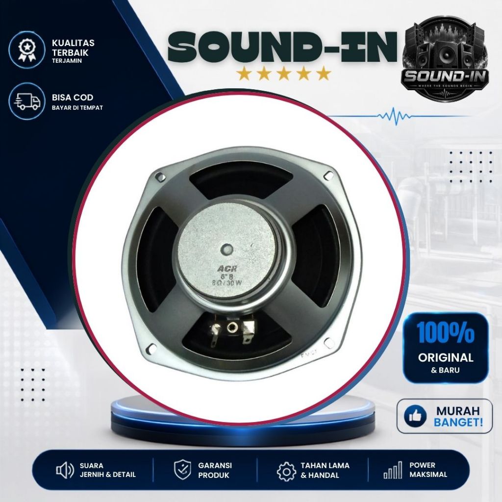 Speaker Full Range 6 Inch ACR 6" B 6"B 30 Watt Speaker Ceiling