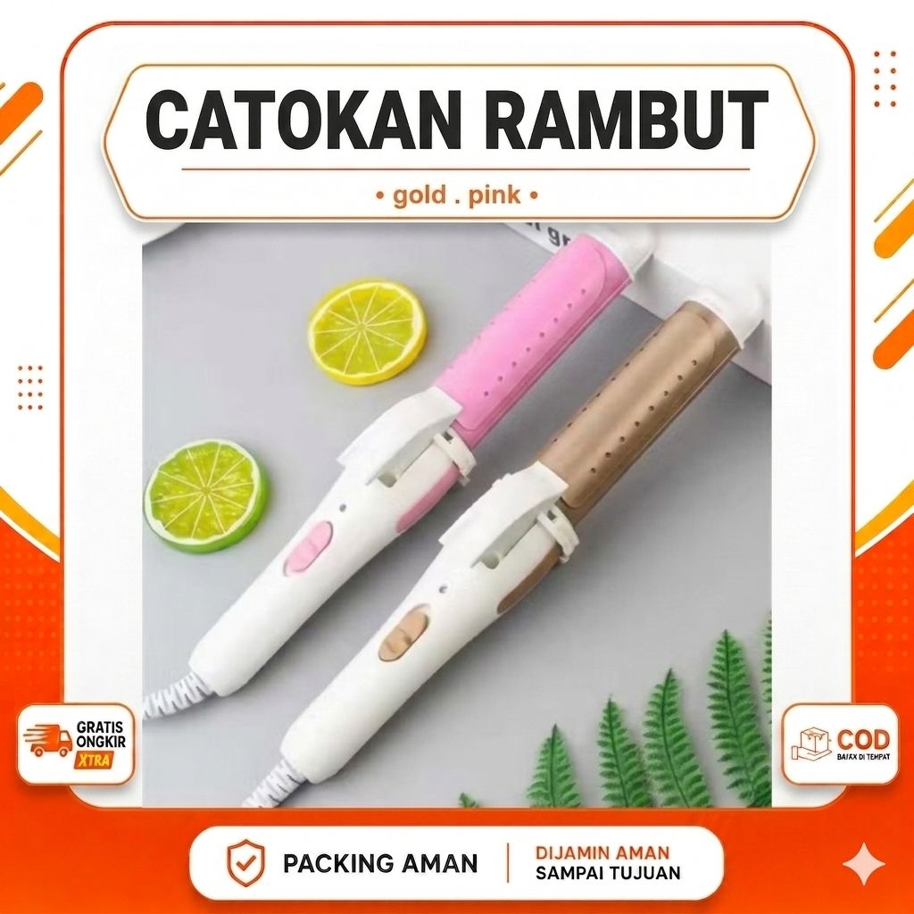 Catokan Rambut Curly / Catokan rambut keriting / Catokan rambut Curly / Catokan Lurus / Catokan 2in1