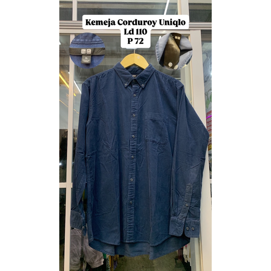 Kemeja Corduroy Pria Uniqlo