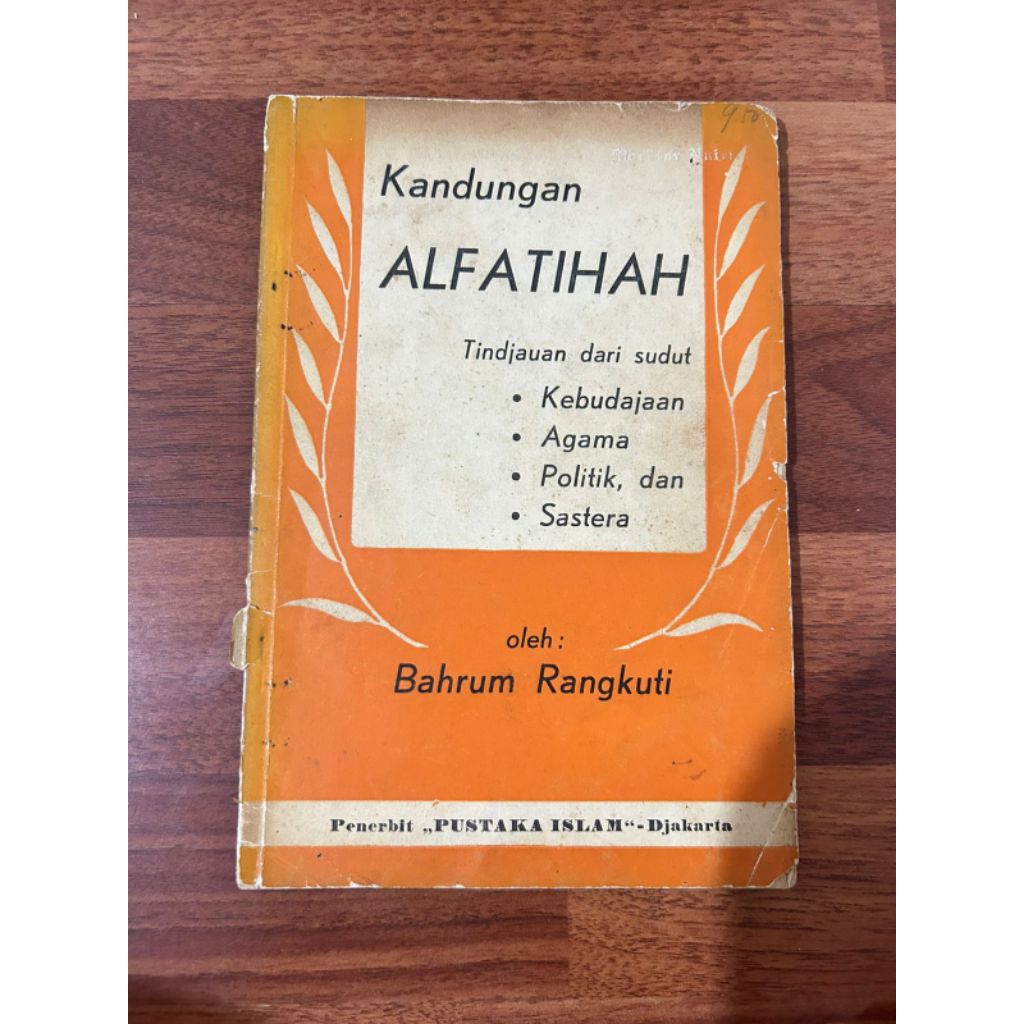 Buku Kandungan ALFATIHAH oleh Bahrum Rangkuti