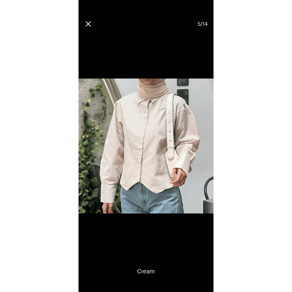 Blouse stripe Fukutani