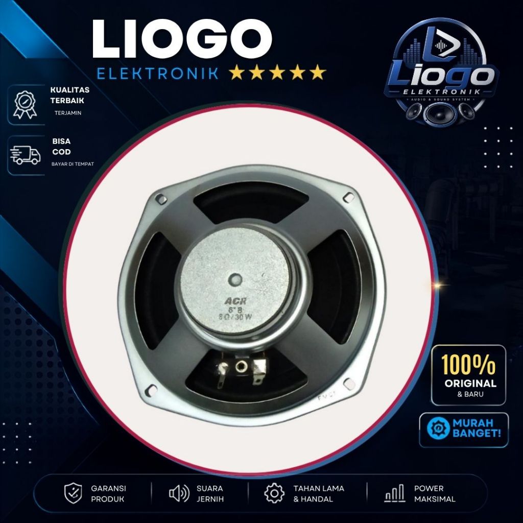 Speaker ACR 6 Inch ACR 6" B 6"B 30 Watt Speaker Ceiling ACR Fullrange 6 Inch 6B