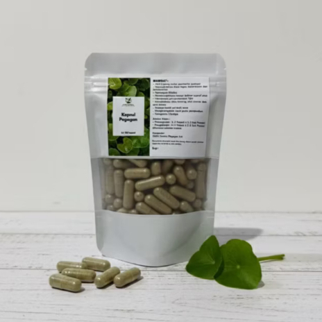 Kapsul Pegagan Isi 100 kapsul Asli Herbal untuk Meningkatkan Daya Ingat