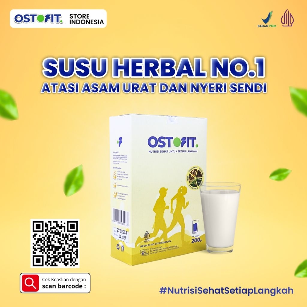 OSTOFIT Susu Herbal 200gr - Bahan Alami, Atasi Nyeri Sendi, Rasa Lezat