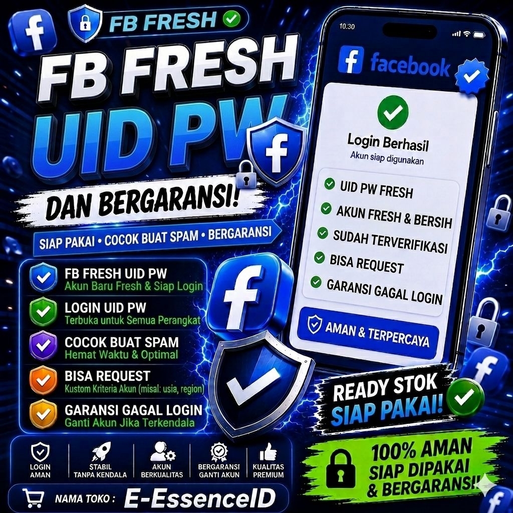 AKUN FB FRESH | UID PW | BISA REQUEST | BERGARANSI