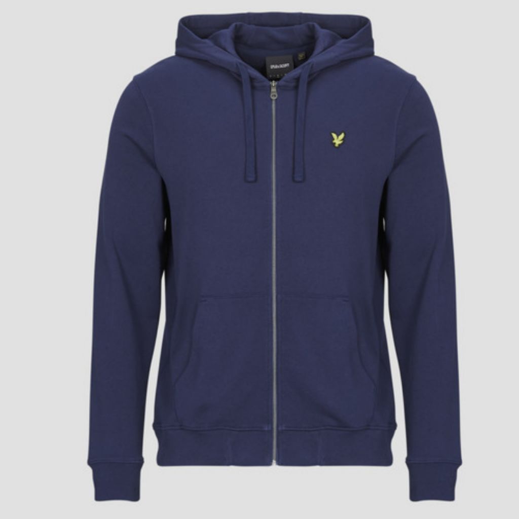 Lyle&Scott Full Zip Fleece Hoodie Jet Navy Original 100%