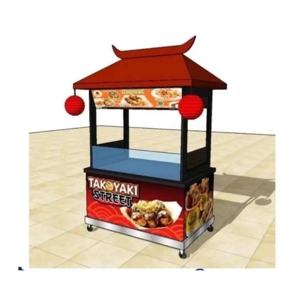 gerobak makanan jepang, gerobak siomay, gerobak mie ramen