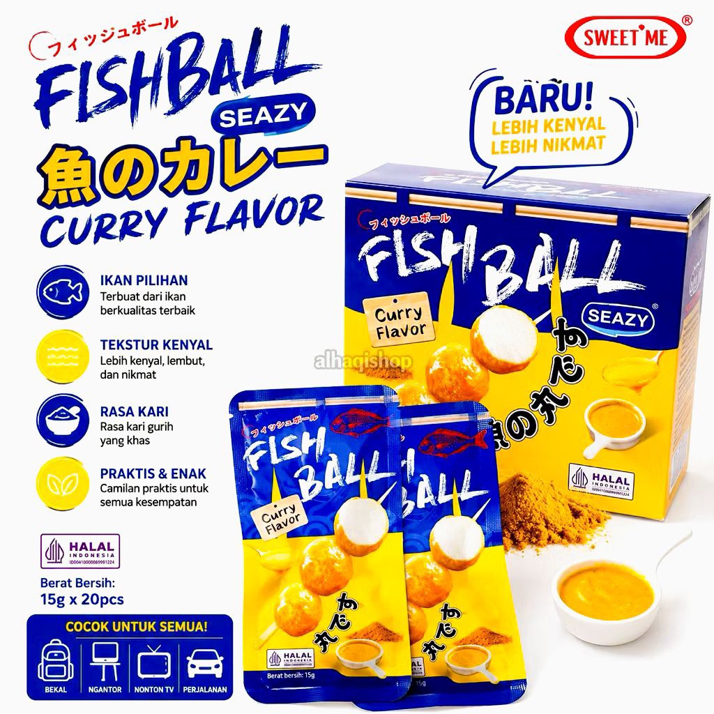 fish ball curry flavour - Bakso ikan rasa kari pedas
