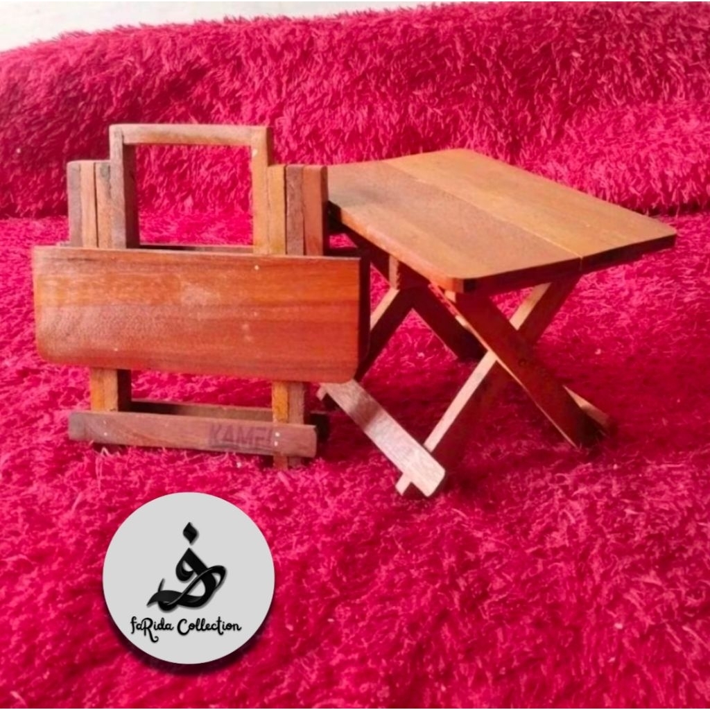 Rehal Rekal Ulin Uk 20 cm / Meja Lipat Kayu Ulin / Besi Ukuran 20cm - Furniture