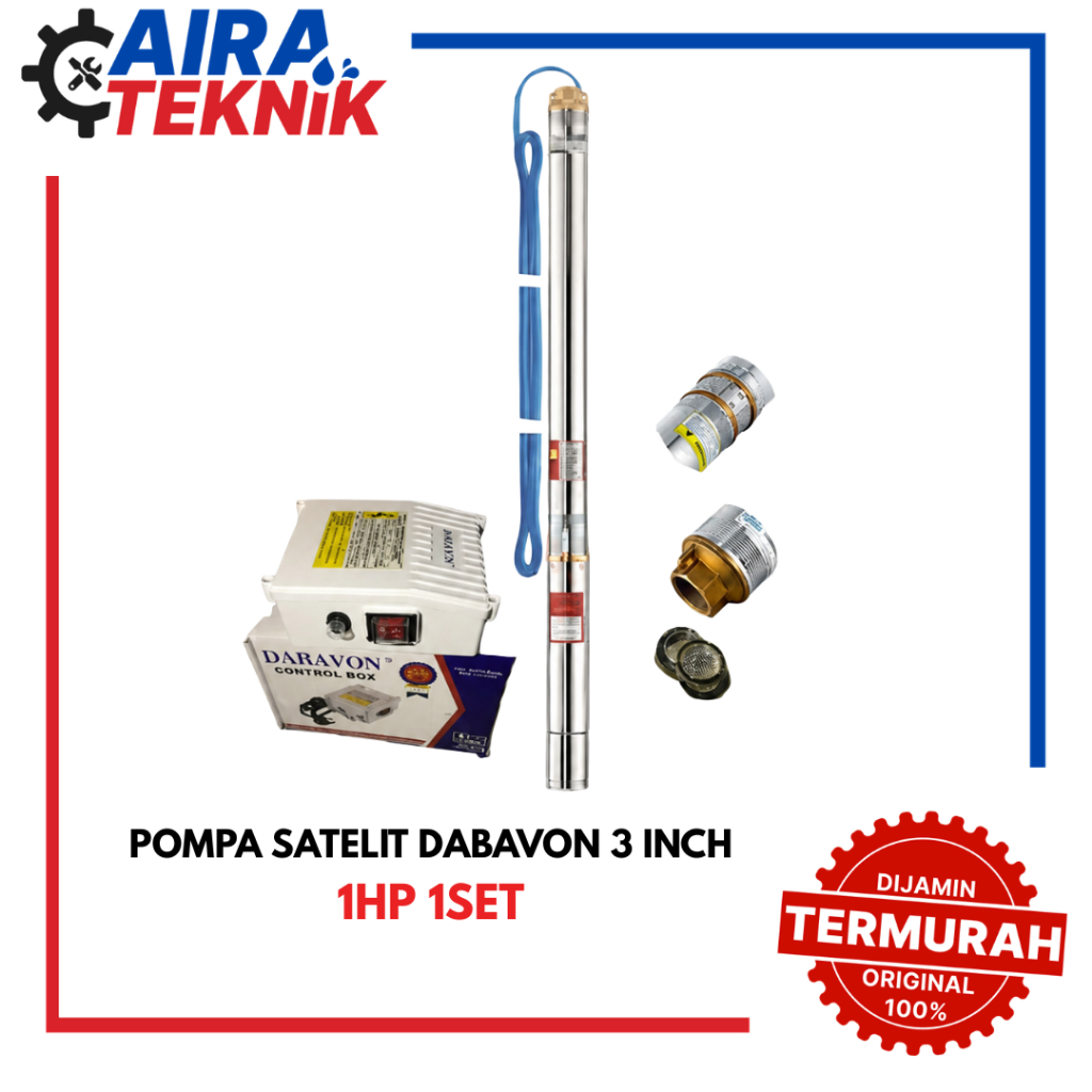 [POMPA SATELIT] DABAVON 3IN 1HP + 60 METER KABEL