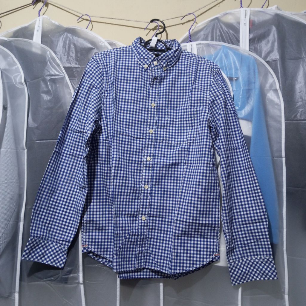 Gingham Shirt Buttondown H&M Kemeja Casuals Formal Not Lyle Scott
