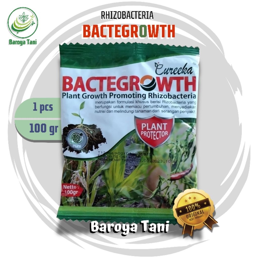 Bactegrowth 100gr - Eureka PGPR, Plant Growt Promoting Rizobacteria, Bacteri Baik untuk memacu pertu