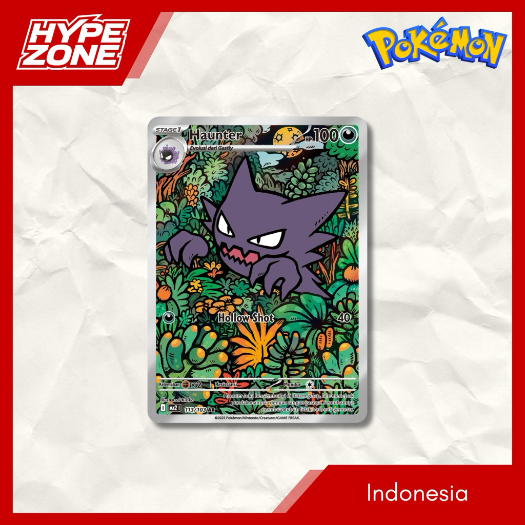 Haunter AR 113/103 | Kobaran Biru MA2 | Pokemon Card TCG Indonesia