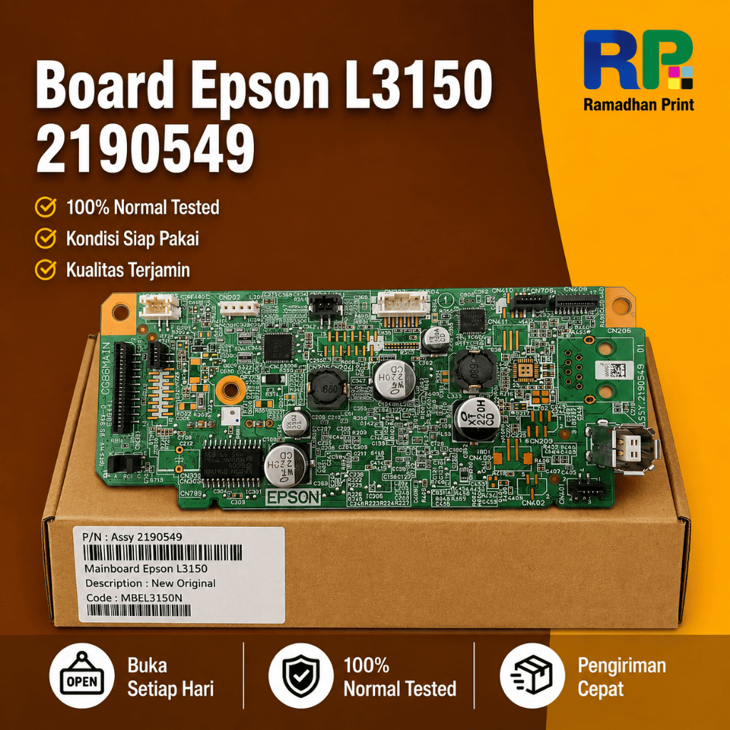 Board Epson L3150 New, Mainboard Epson L3150, Motherboard Epson L-3150 Part Number Assy 2190549