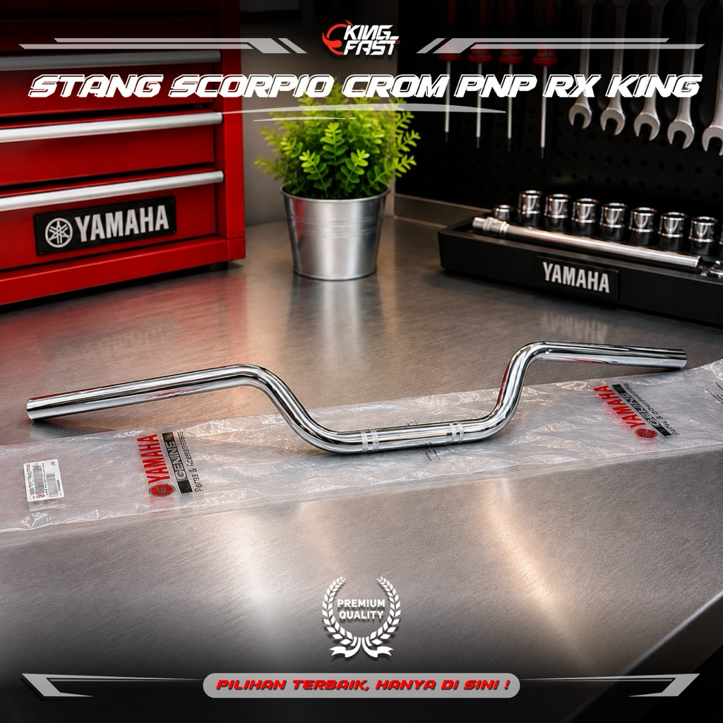 STANG STIR SETANG SCORPIO CROM PNP RX KING RXK RXS YT115 ORIGINAL YAMAHA GENUINE PART 54D-F6111-00
