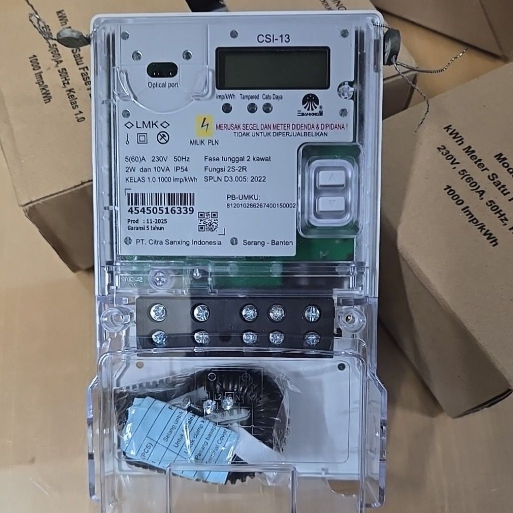 KWH Meter 1phase Digital Pascabayar 5(60)A