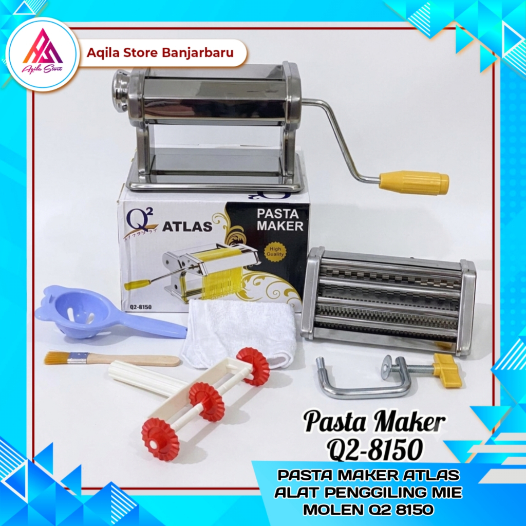 Penggiling Mie / Pasta Maker Atlas Alat Penggiling Mie Molen Pangsit / Gilingan Mie Pasta Maker