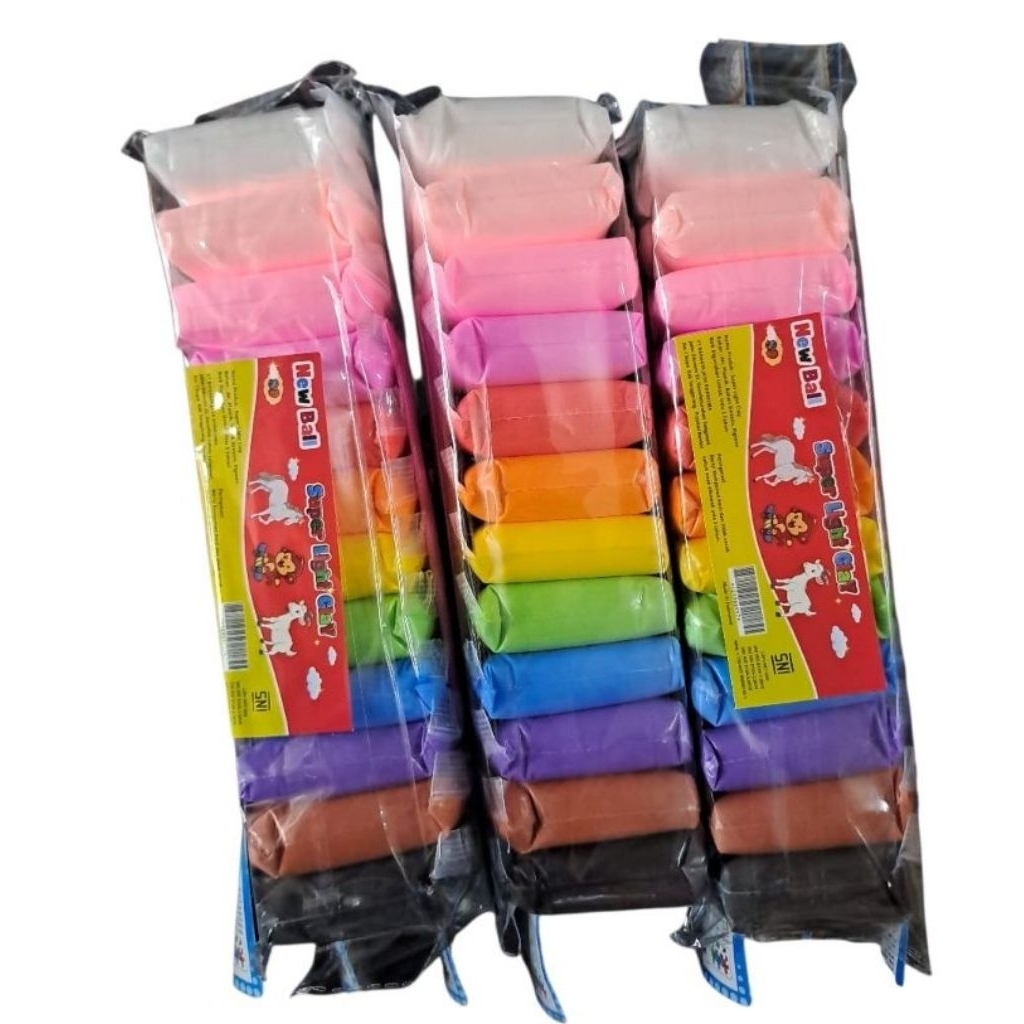 1 Pack Mainan Kley Bantal Berat -+73 Gram ( Isi 12 Pcs )
