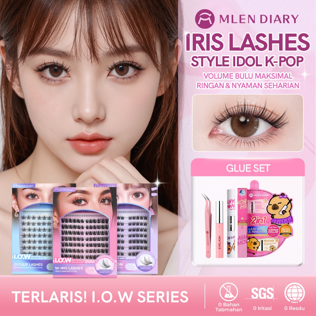 Mlen Diary Bulu Mata IOW IRIS Bulu Mata Mlen lashes Fashion Eyelashes Bulu Mata Palsu Korea