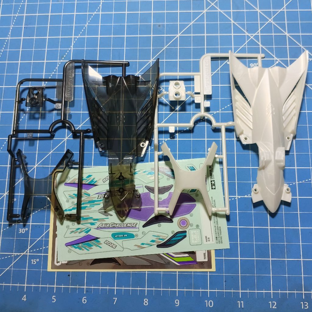 Tamiya body geo glider dan decal original