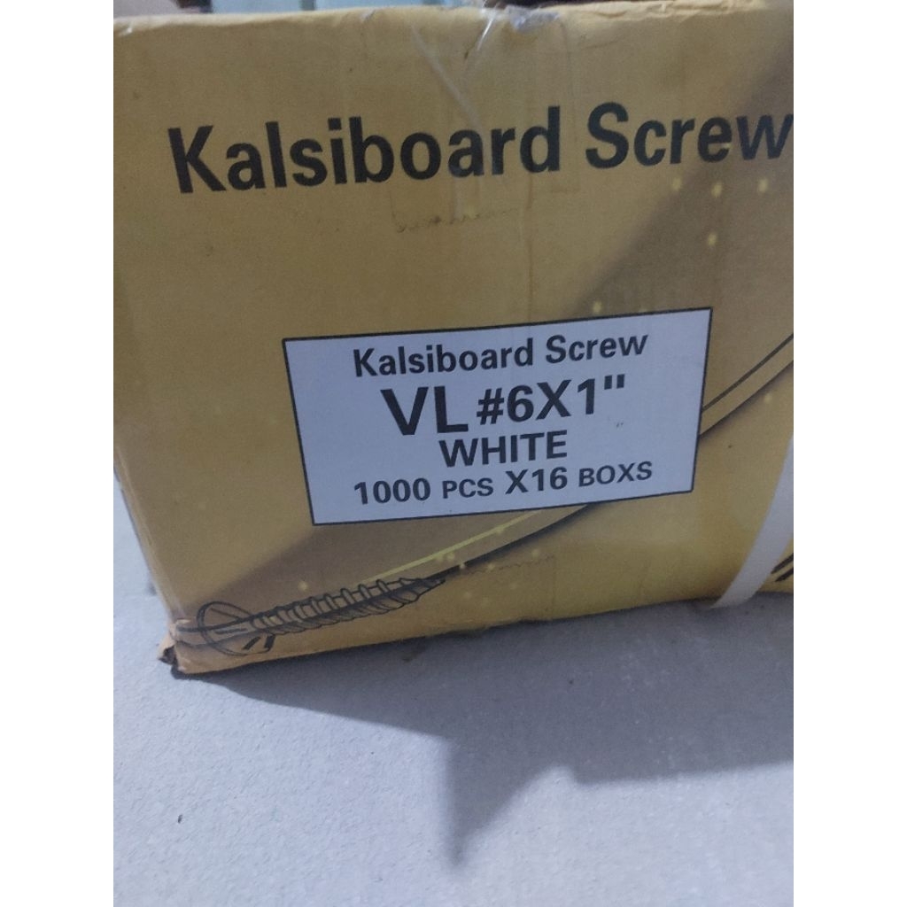 baut kalsiboard/baut putih/baut plafon/skrup kalsiboard merek vl ukuran 6x1 2.5cm isi 1000 pcs