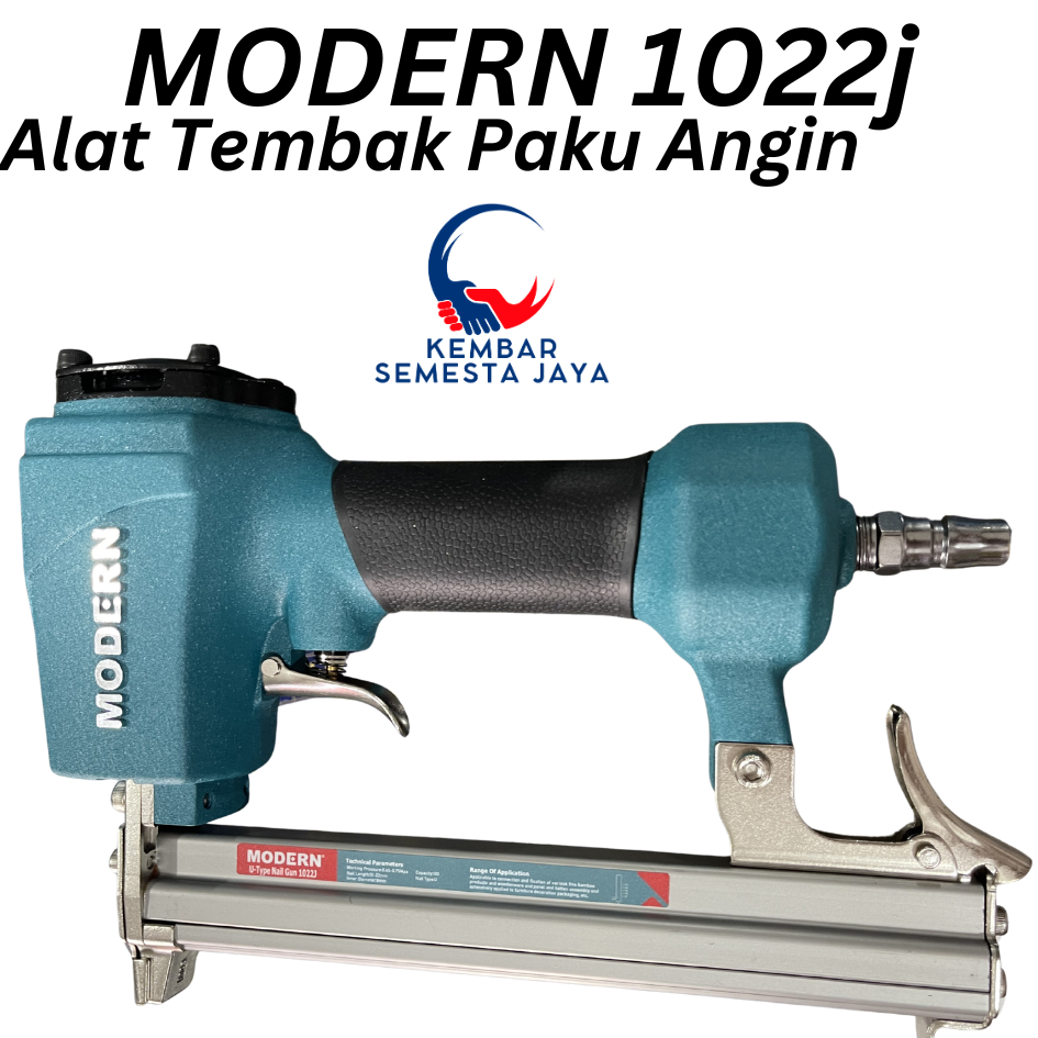 MODERN AIR NAILER M-1022J Mesin Tembak Staples Angin Udara 10-22 mm Steples KAYU PAKU U M 1022J Stre