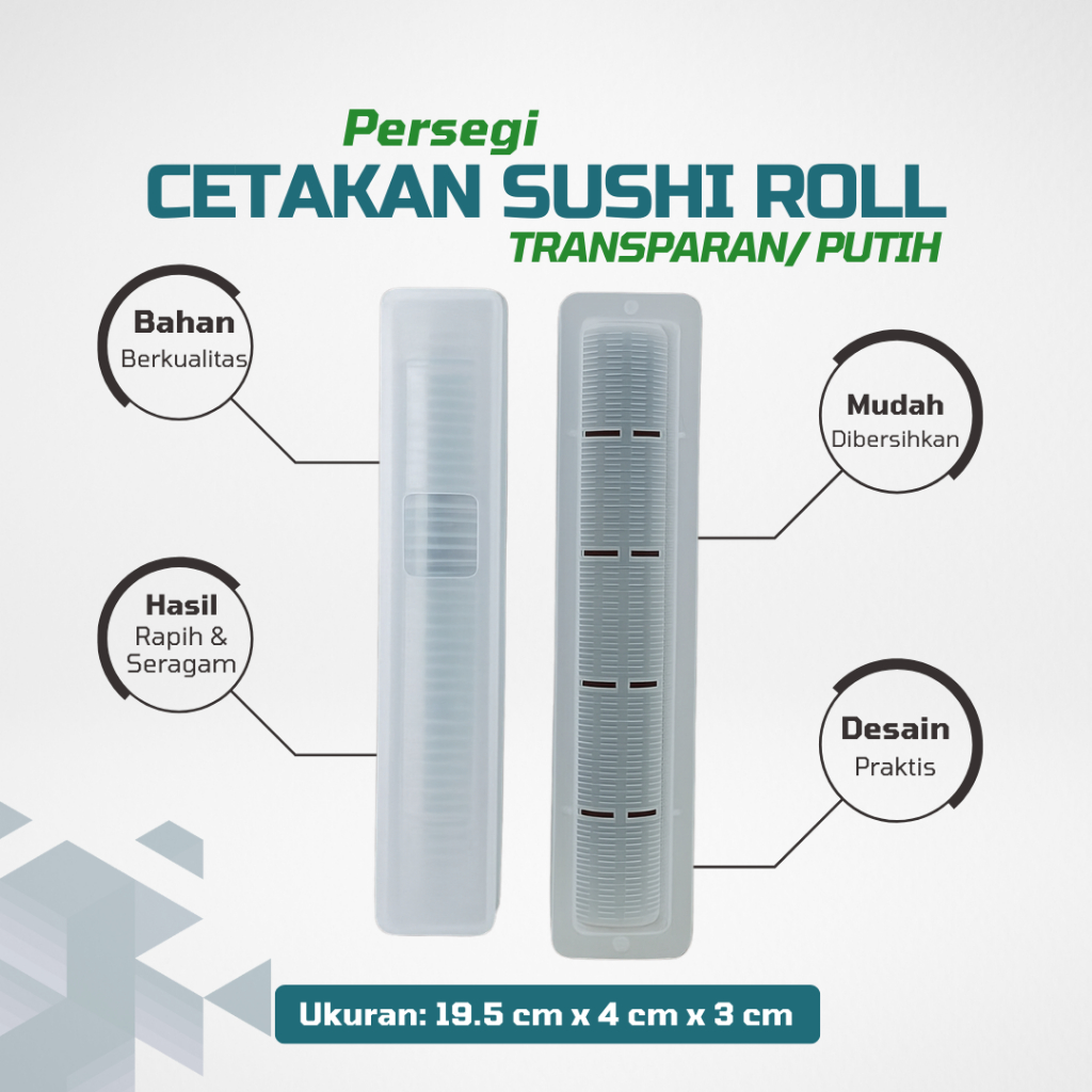 Cetakan Sushi Roll | Cetakan Sushi Persegi Panjang | Sushi Maker