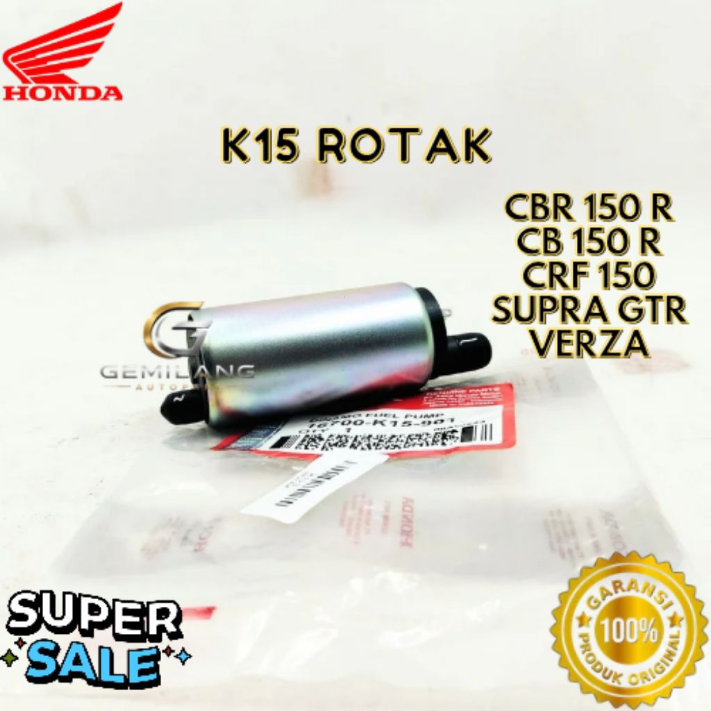 ROTAK KODE K15, ROTAK CBR 150 R, ROTAK CB 150 R, ROTAK CRF 150, ROTAK  SUPRA GTR, ROTAK VERZA