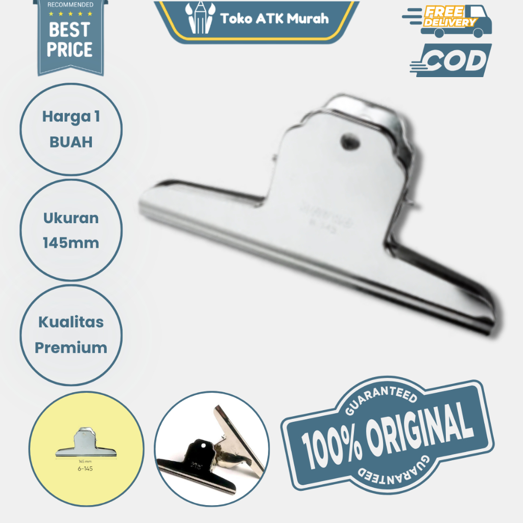 Penjepit Kertas / Bulldog Clip Joyko 6-145 (145 mm)