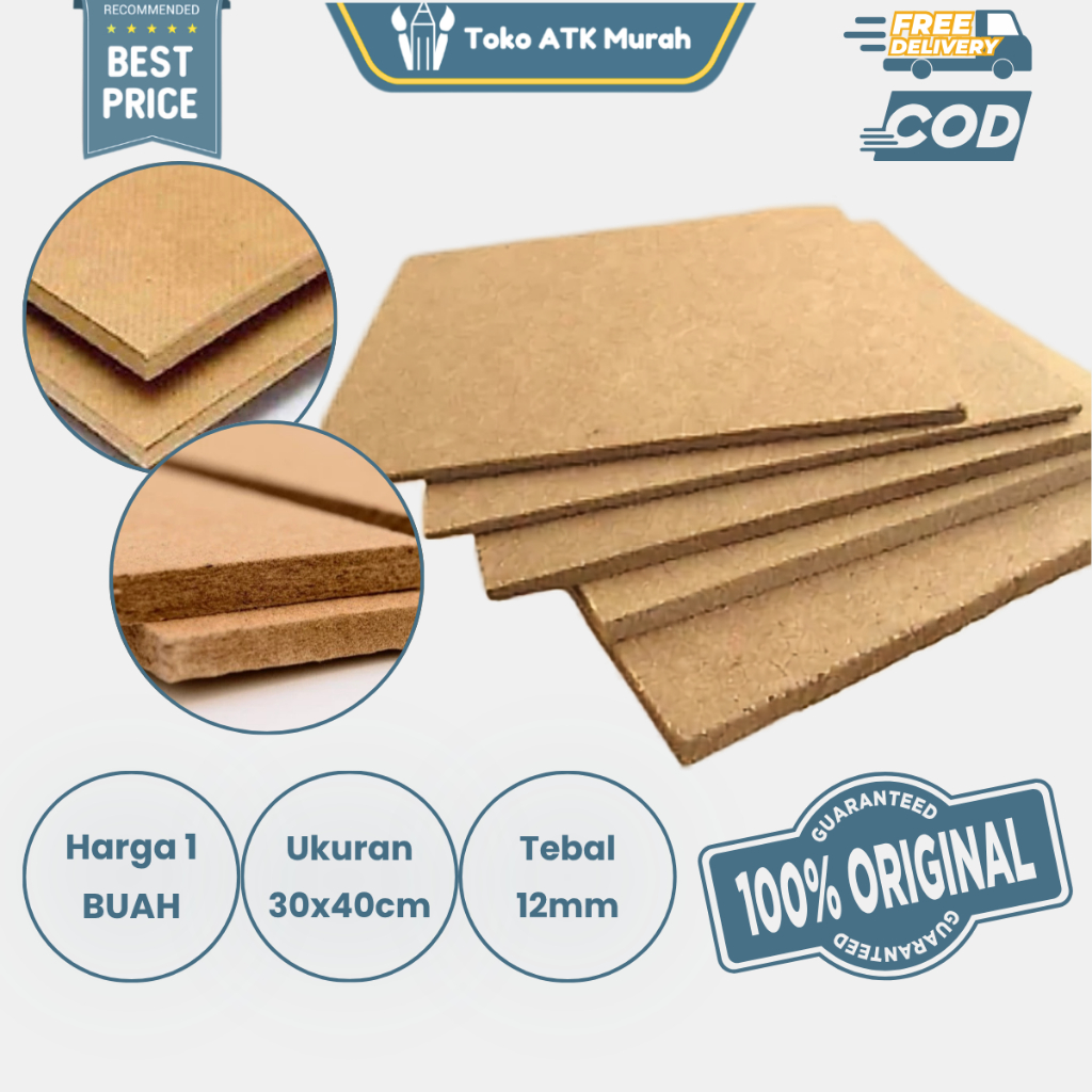 Soft Board 30 x 40 cm / Softboard Polos Lembaran Tebal 12mm