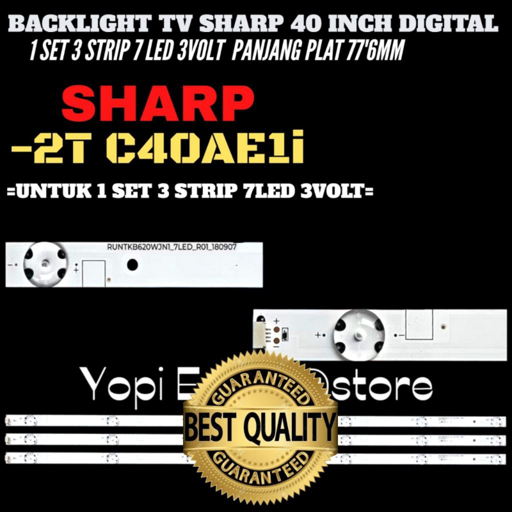 BACKLIGHT TV SHARP 40 INCH DIGITAL 2T- C40AE1I BACKLIGHT TV SHARP 40 INCH