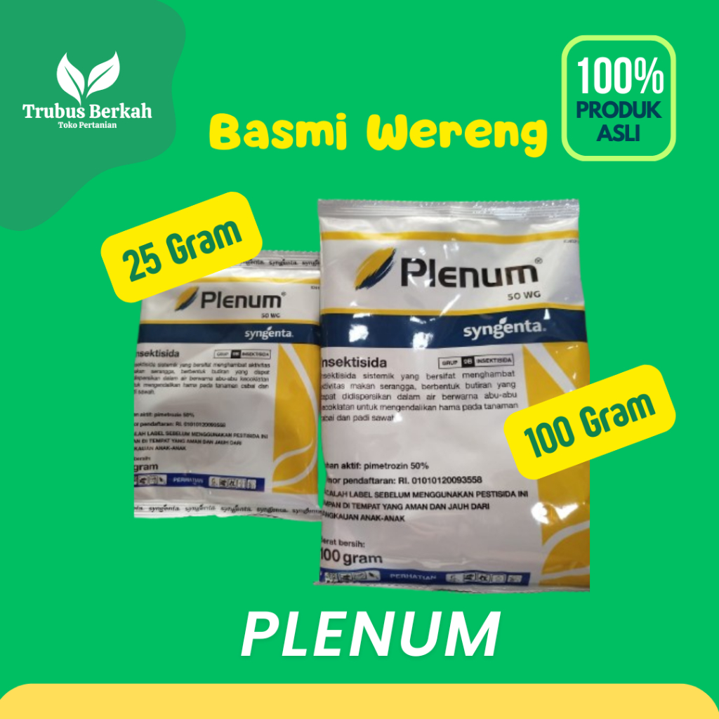 Plenum 25g 100g Obat Wereng Padi Ampuh Insektisida Pembasmi Hama Wereng Batang Coklat Tanaman Padi