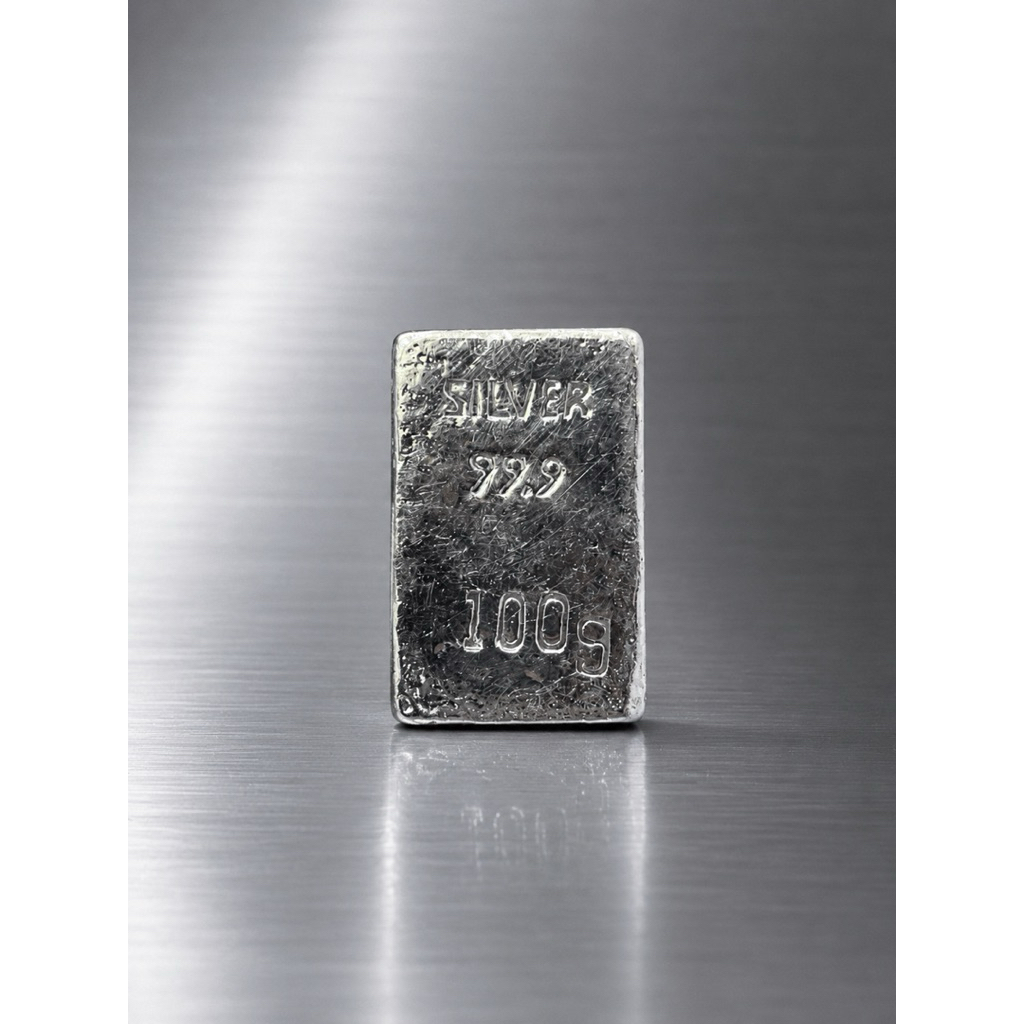 Perak batangan cukim 100 gram Kadar 99,9%