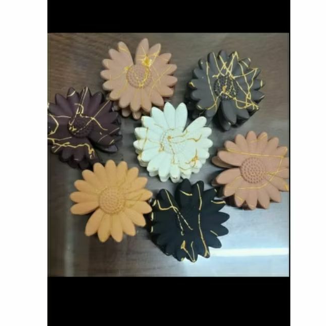 [GK] Jedai rambu korean bunga matahari/Jedai rambut corak bunga emas/jepitan per 2pcs