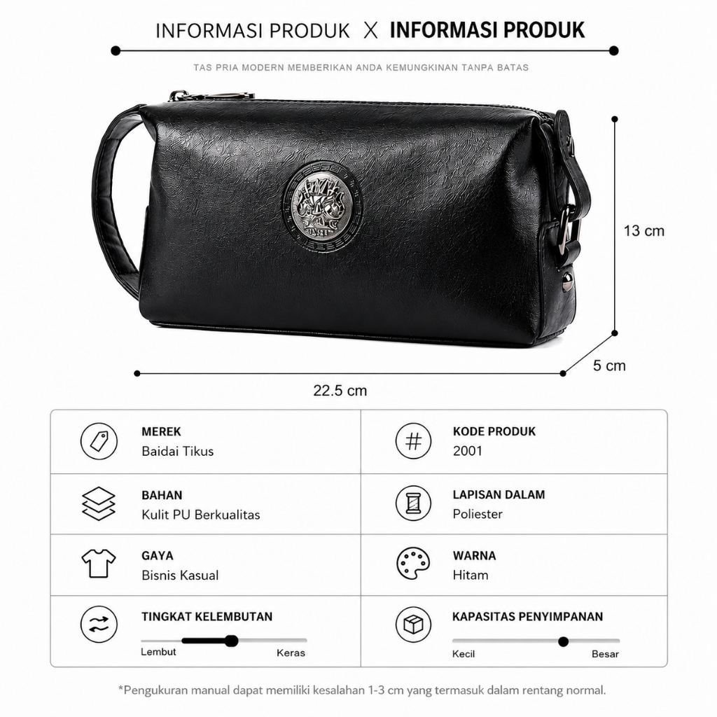 BEST DEALS Tas Tangan Clutch Dompet Pria Elegan Import Dompet Tangan Mewah Cowok Ruang Uang Besar