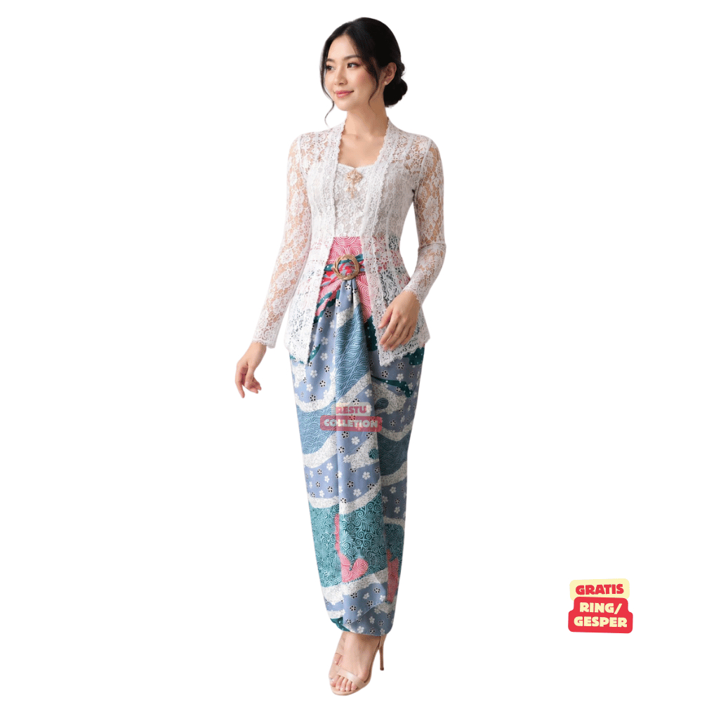 Restu Colletion - Warb Skirt Batik / Rok Lilit Instan Batik free ring