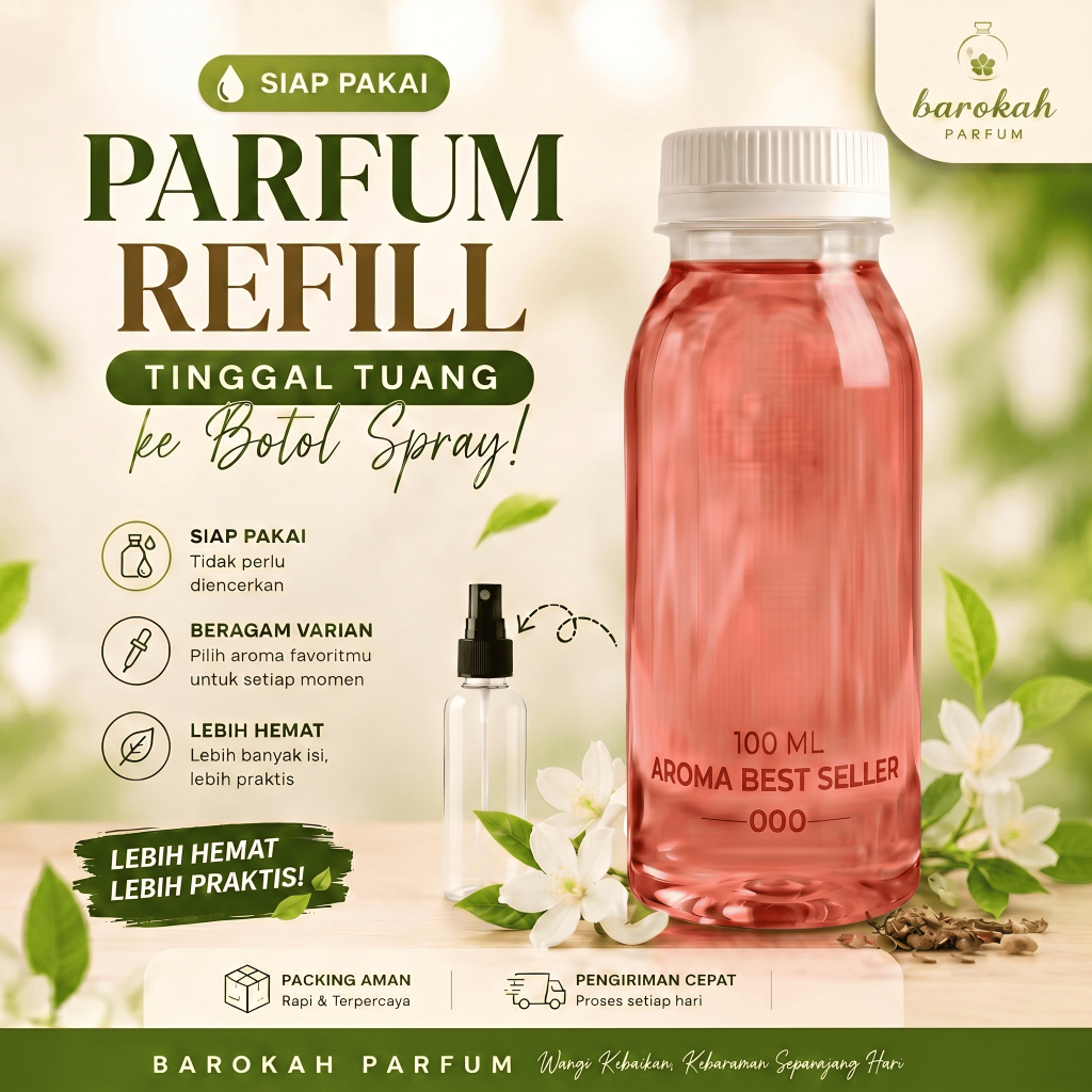 Parfum Refill 100ml Wangi Aroma ZAFARON - SIAP PAKAI